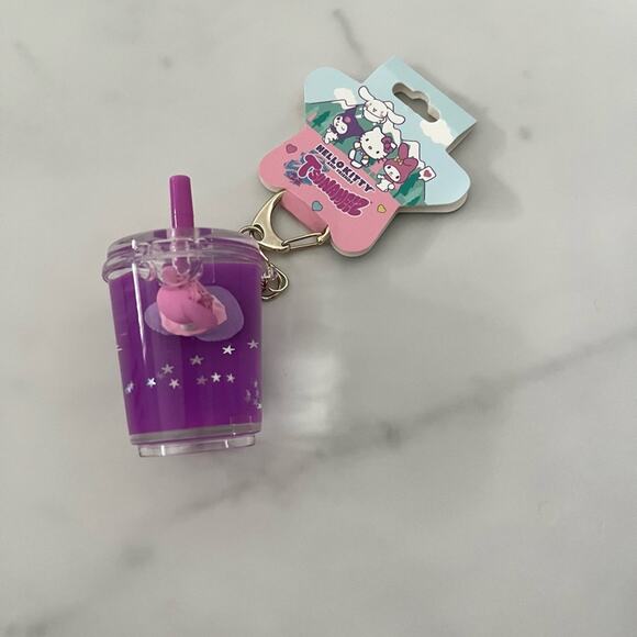 Hello Kitty And Friends Bubble Tea Tsunameez Keychain my melody pink purple - Picture 2 of 6